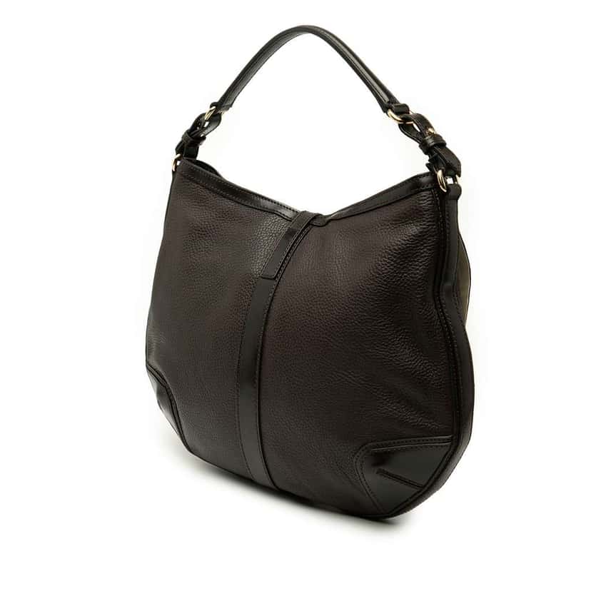 Burberry Medium Leather Willenmore Hobo Brown Leather Good condition - Back View