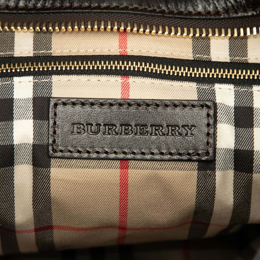 Burberry Medium Leather Willenmore Hobo Brown Leather Good condition - Box View