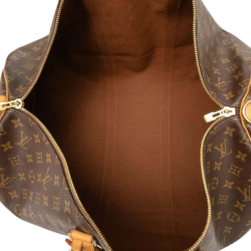 Louis Vuitton Monogram Keepall Bandouliere 55 Brown Fair condition - Model View