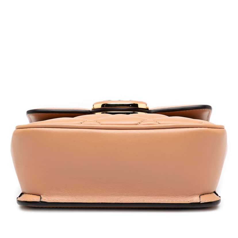 Gucci Mini Leather Deco Chain Shoulder Bag Brown Leather Good condition - Inside View