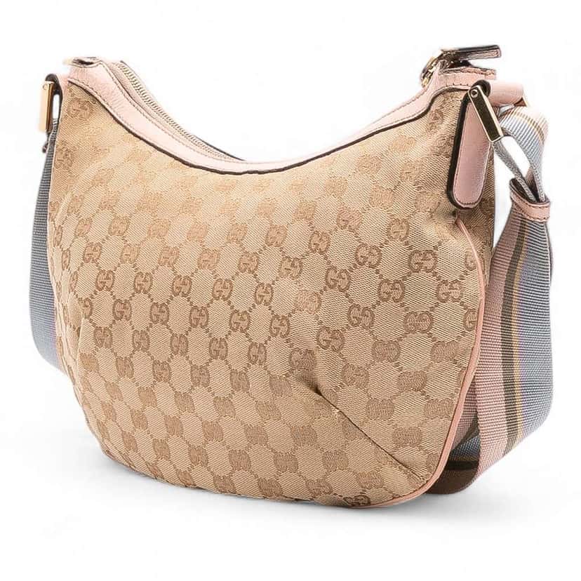Gucci GG Canvas Web Crossbody Brown Canvas Good condition - Back View