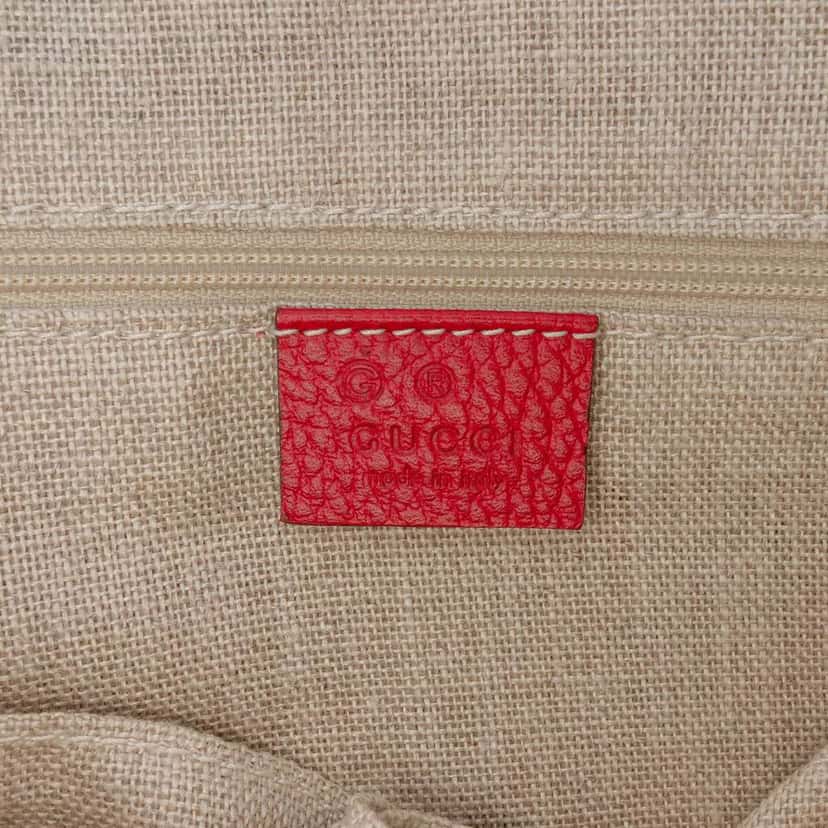 Gucci Dollar Calfskin GG Charm Satchel Red Leather Good condition - Box View