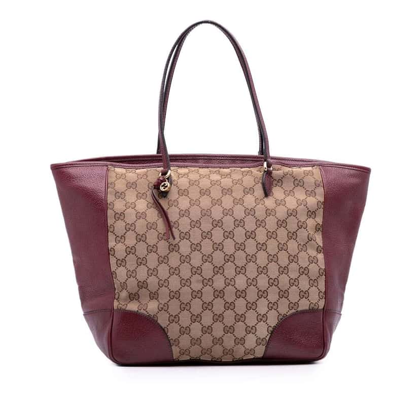 Gucci GG Canvas Bree Tote Brown Canvas Good condition - Front View