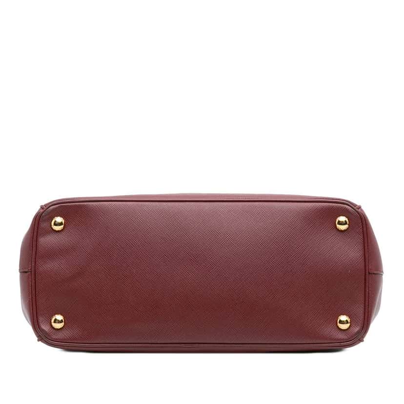 Prada Medium Saffiano Lux Galleria Double Zip Satchel Red Leather Good condition - Inside View