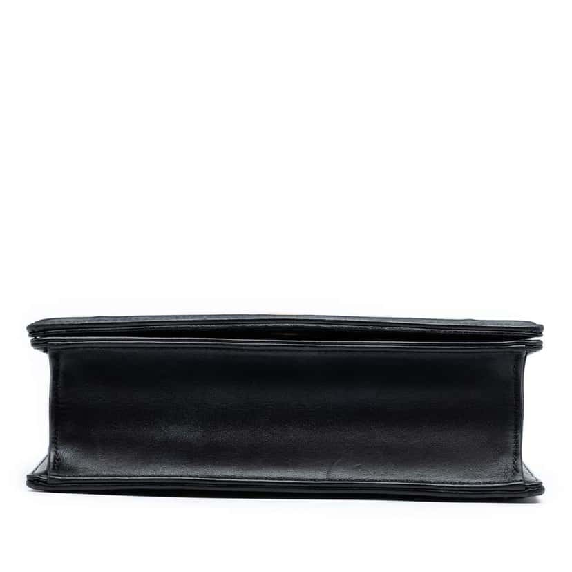 Dior Small Lambskin Studded Diorama Flap Black Leather Good condition - Inside View