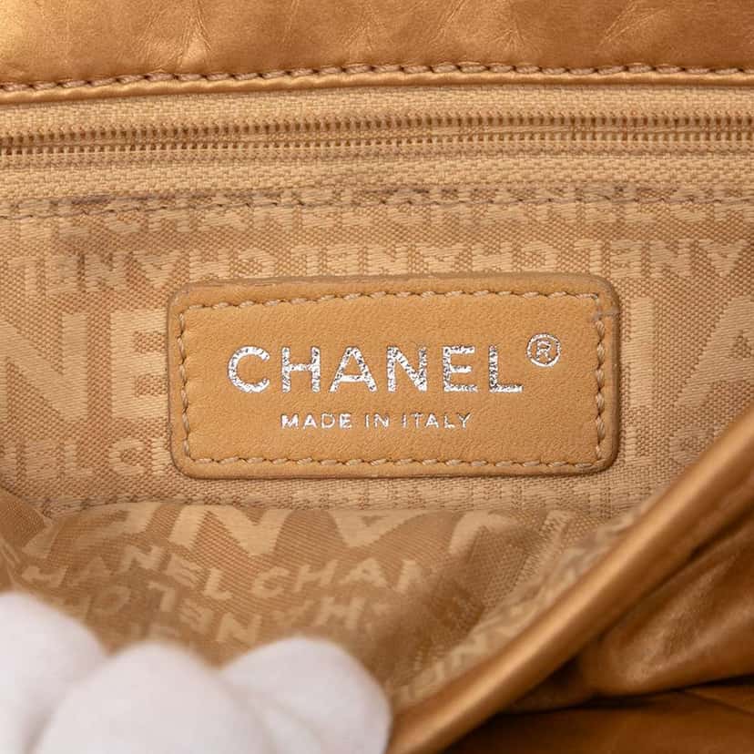Chanel Quilted Aged Calfskin Vintage Ligne Messenger Flap Brown Leather Good condition - Box View