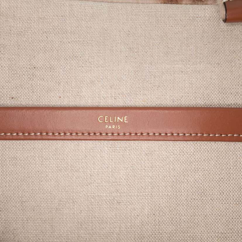 Celine Large Mohair Triomphe Cabas Thais Tote Brown Good condition - Box View
