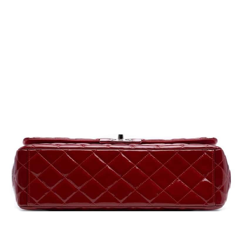 Chanel Maxi Classic Patent Double Flap Red Leather Good condition - Inside View
