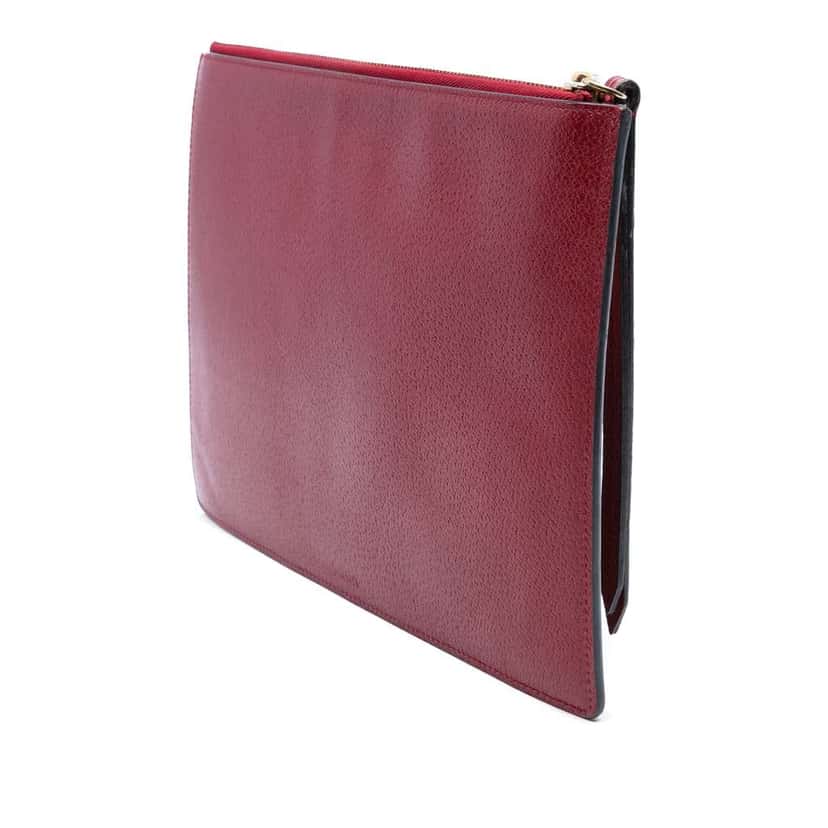 Gucci Large GG Supreme Tian Clutch Brown Canvas Good condition - Back View