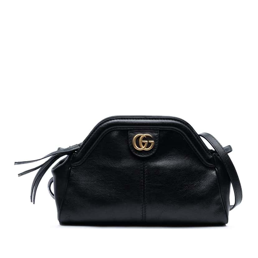 Gucci Small Leather Re(belle) Crossbody Black Leather Fair condition - Front View