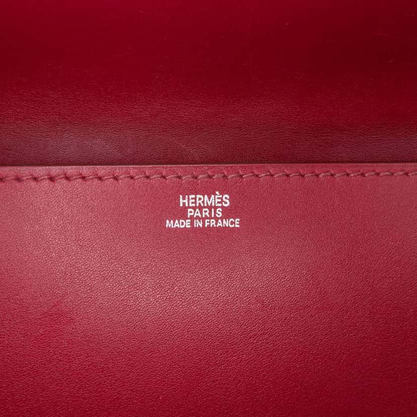 Hermès Tadelakt Medor 23 Red Leather Fair condition - Box View