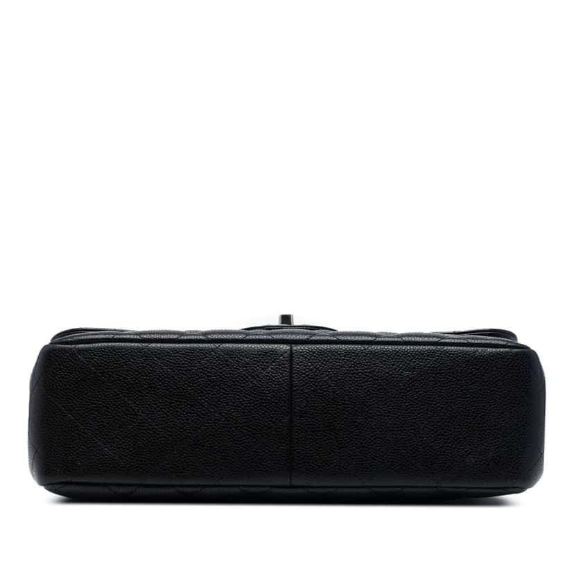 Chanel Jumbo Classic Caviar Double Flap Black Leather Good condition - Inside View