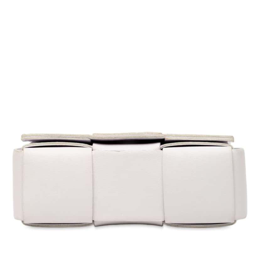 Bottega Veneta Extra Mini Nappa Maxi Intrecciato Cassette Crossbody White Leather Good condition - Inside View