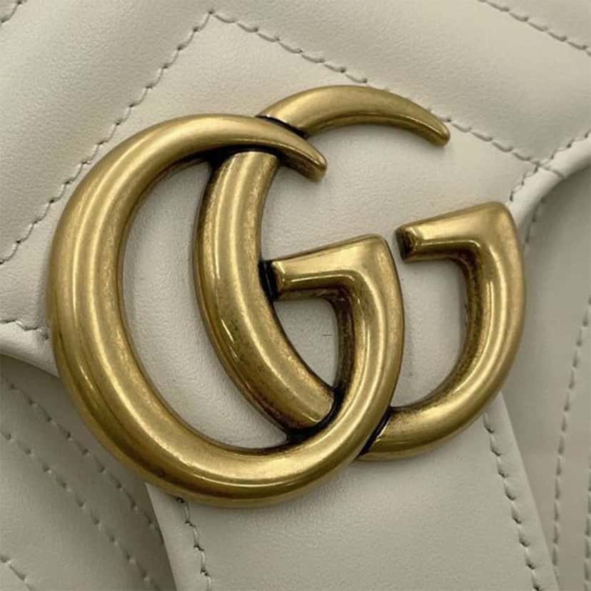 Gucci Medium GG Marmont Matelasse Leather Shoulder Bag Brown Leather Good condition - Box View