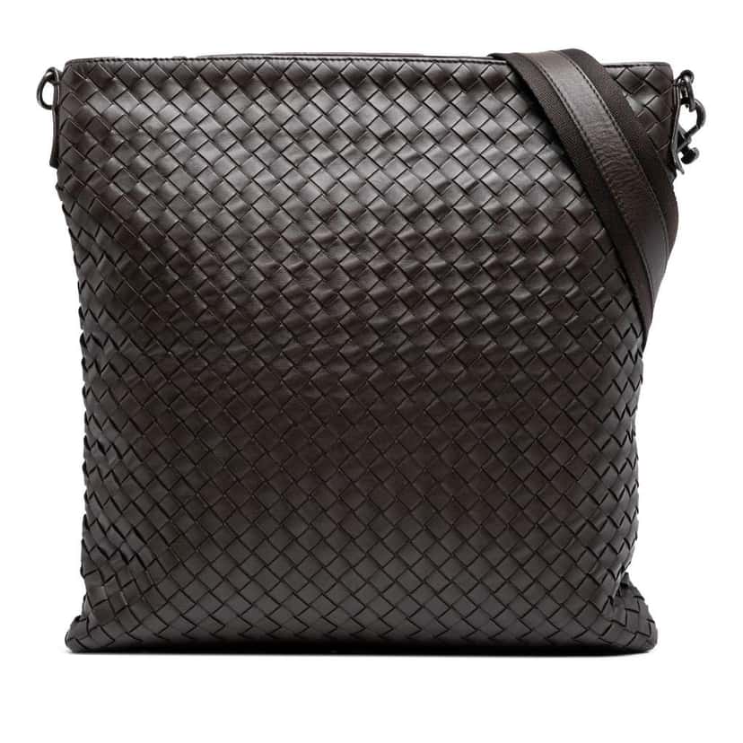 Bottega Veneta Nappa Intrecciato Crossbody Brown Leather Good condition - Front View