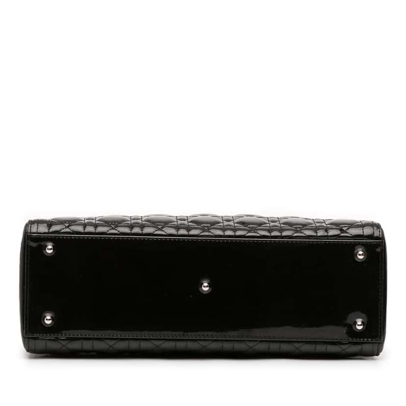 Dior Large Patent Cannage Lady Dior Black Leather Good condition - Inside View