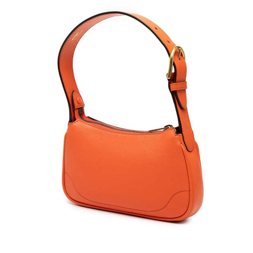 Gucci Mini Leather Aphrodite Shoulder Bag Orange Leather Good condition - Back View