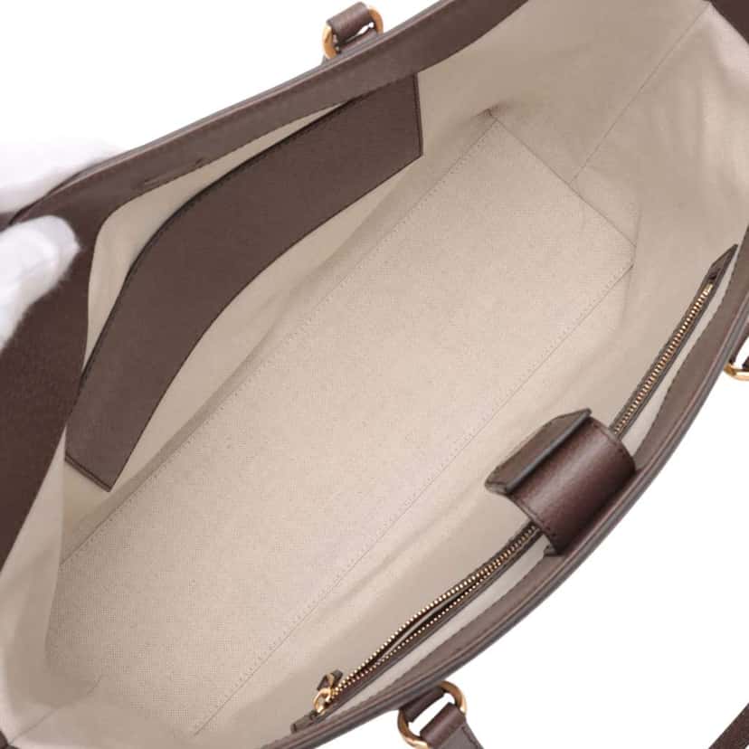 Gucci Palace Medium Jumbo GG Canvas Web Tote Brown Canvas Good condition - Inside View