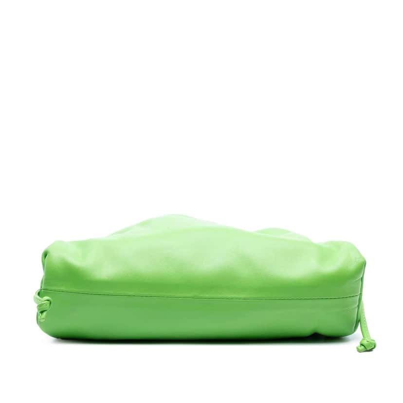 Bottega Veneta Lambskin The Mini Pouch Crossbody Green Leather Good condition - Inside View