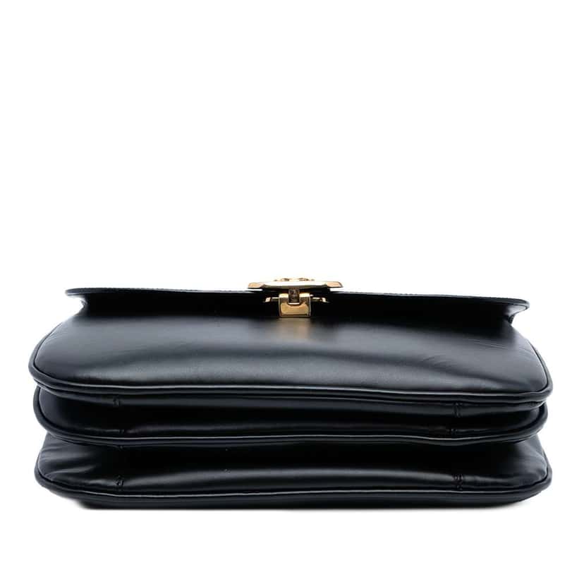 Celine Leather Triomphe Crossbody Black Leather Good condition - Inside View