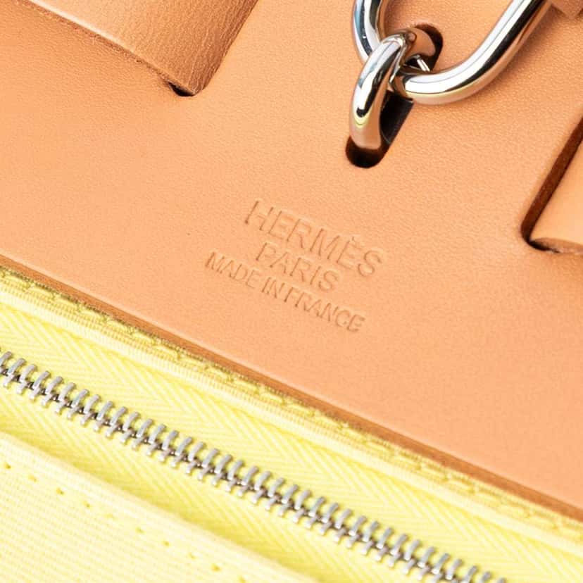 Hermès Toile Herbag Zip 39 Yellow Canvas Good condition - Box View