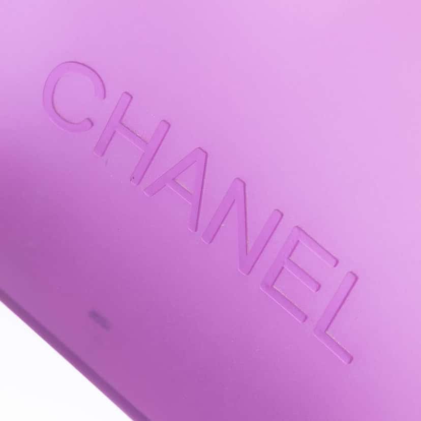 Chanel Small Rubber Logo Jelly Tote Purple Good condition - Box View