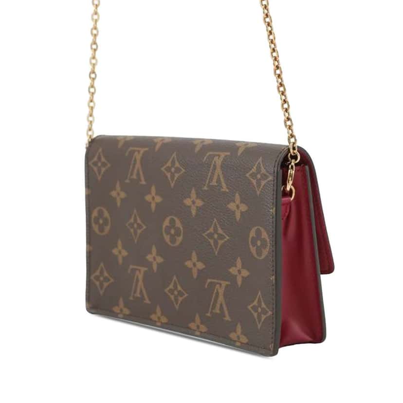 Louis Vuitton Monogram Flore Wallet On Chain Brown Good condition - Back View