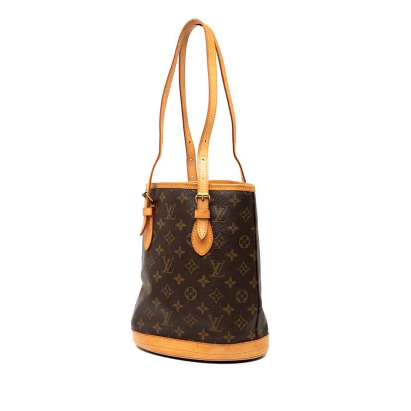 Louis Vuitton Monogram Petit Bucket Brown Good condition - Back View