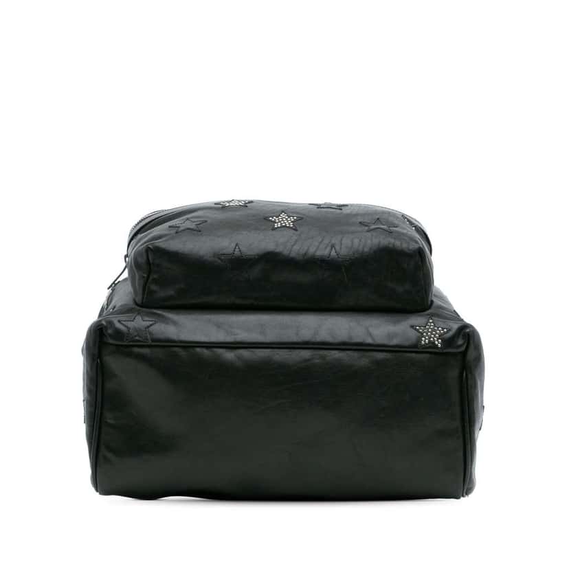 Saint Laurent Leather Star Studded City Backpack Black Leather Good condition - Inside View