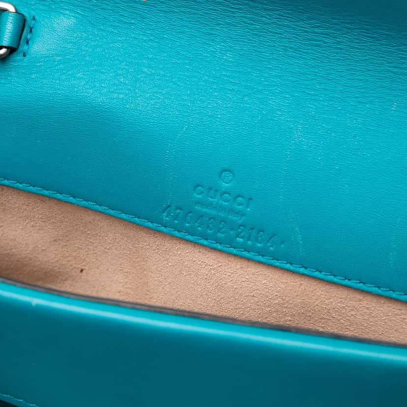Gucci Mini Velvet Dionysus Crossbody Blue Velvet Good condition - Box View