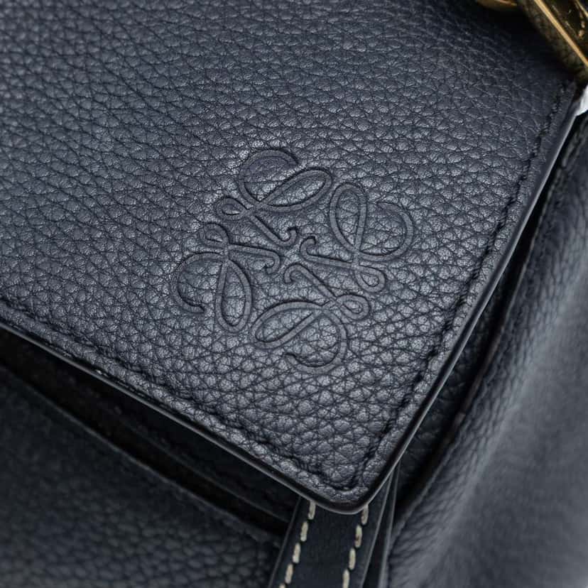 Loewe Medium Calfskin Puzzle Satchel Black Leather Good condition - Box View