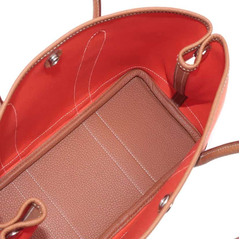 Hermès Toile and Negonda Garden Party 30 Orange Canvas Good condition - Inside View