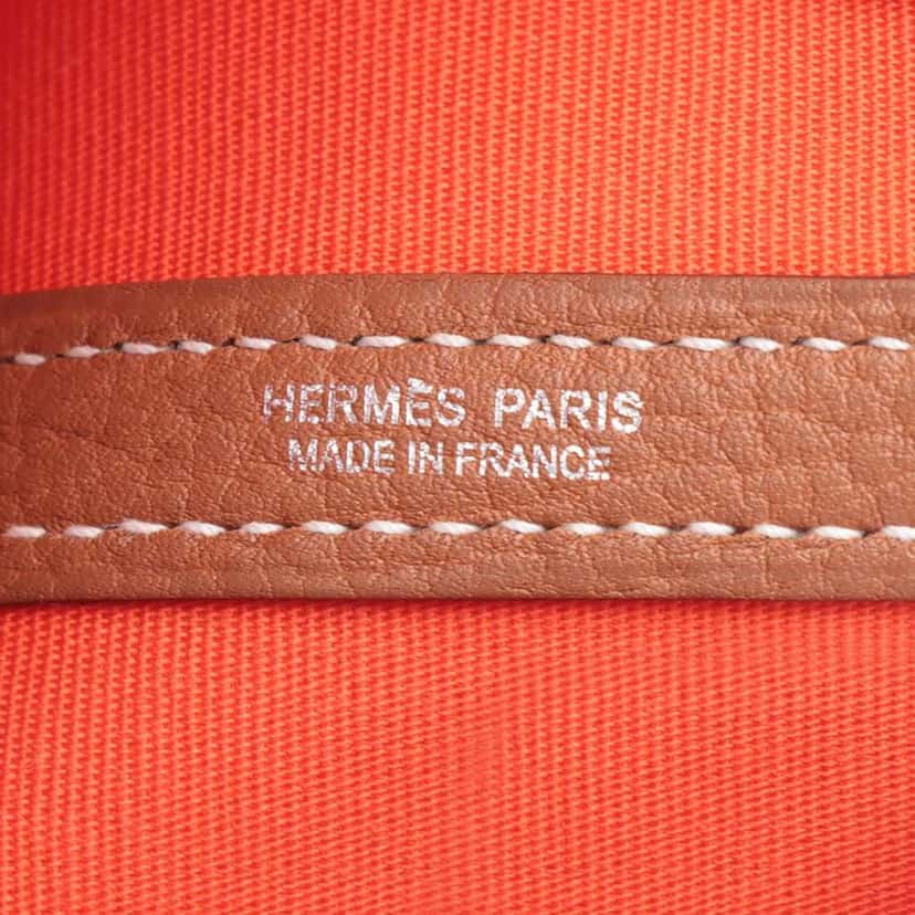 Hermès Toile and Negonda Garden Party 30 Orange Canvas Good condition - Model View