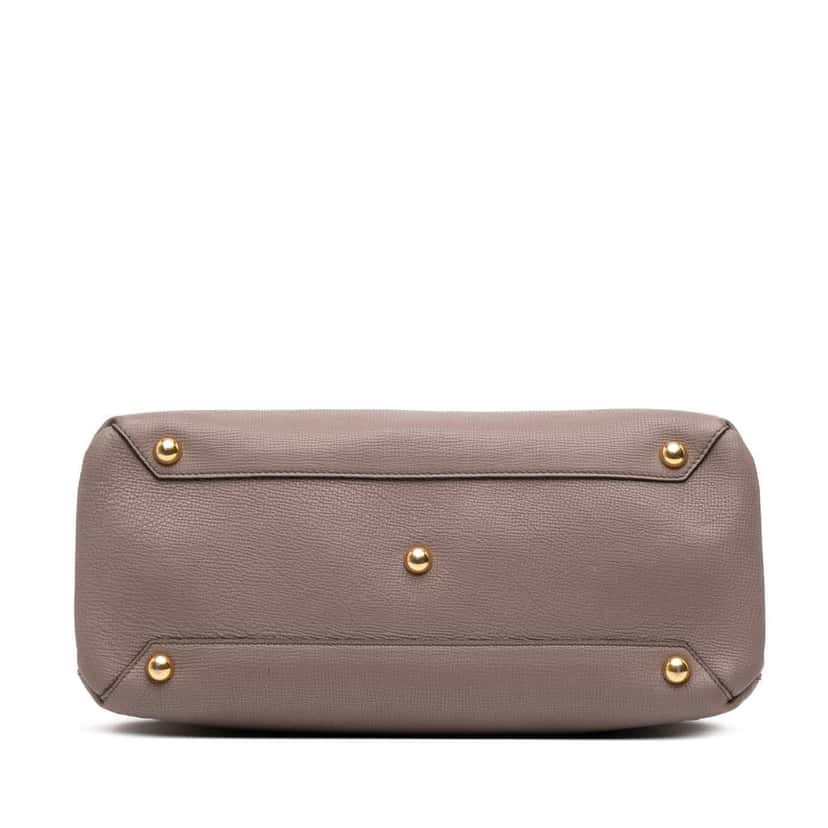 Burberry Medium Leather and House Check Banner Satchel Brown Leather Fair condition - Inside View