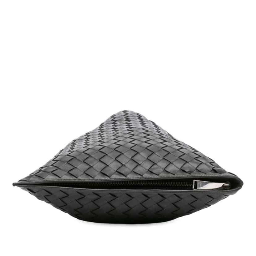 Bottega Veneta Nappa Intrecciato BV Twist Handbag Black Leather Good condition - Inside View