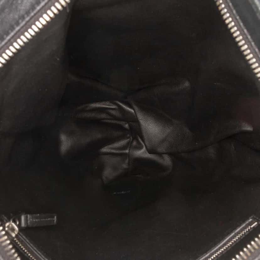 Bottega Veneta Nappa Intrecciato BV Twist Handbag Black Leather Good condition - Model View