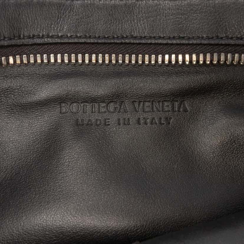 Bottega Veneta Nappa Intrecciato BV Twist Handbag Black Leather Good condition - Box View
