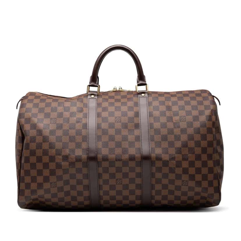 Louis Vuitton Damier Ebene Keepall 50 Brown Good condition - Front View