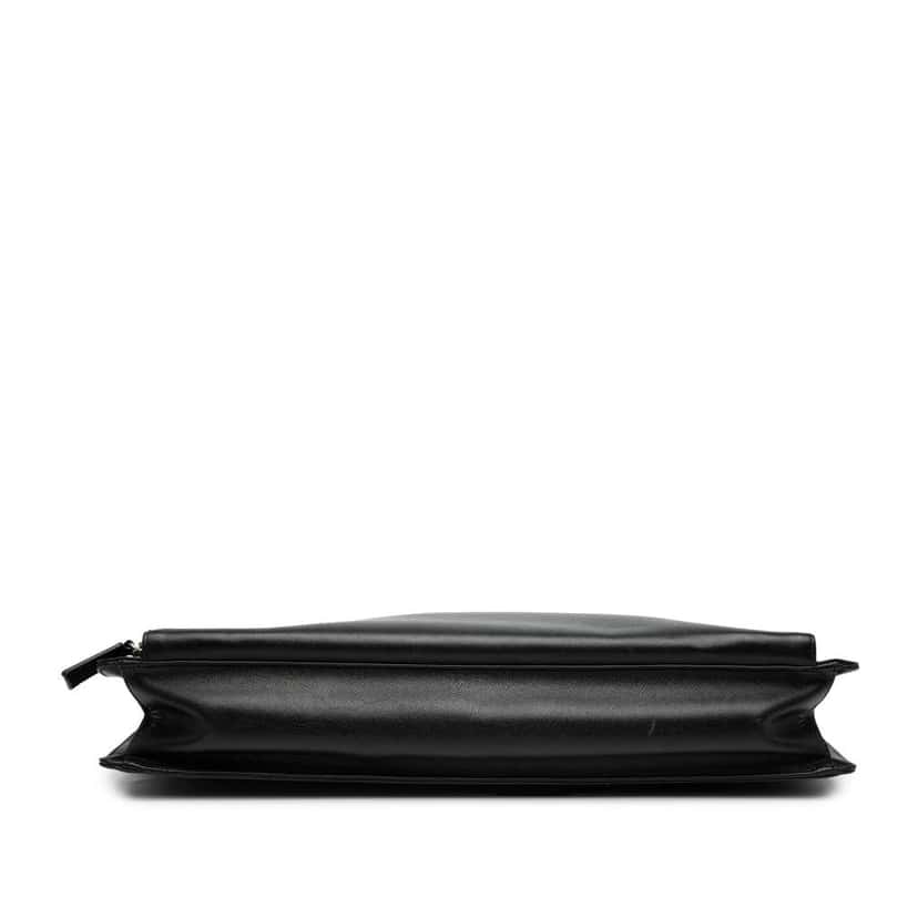 Prada Saffiano Travel Briefcase Black Leather Good condition - Inside View
