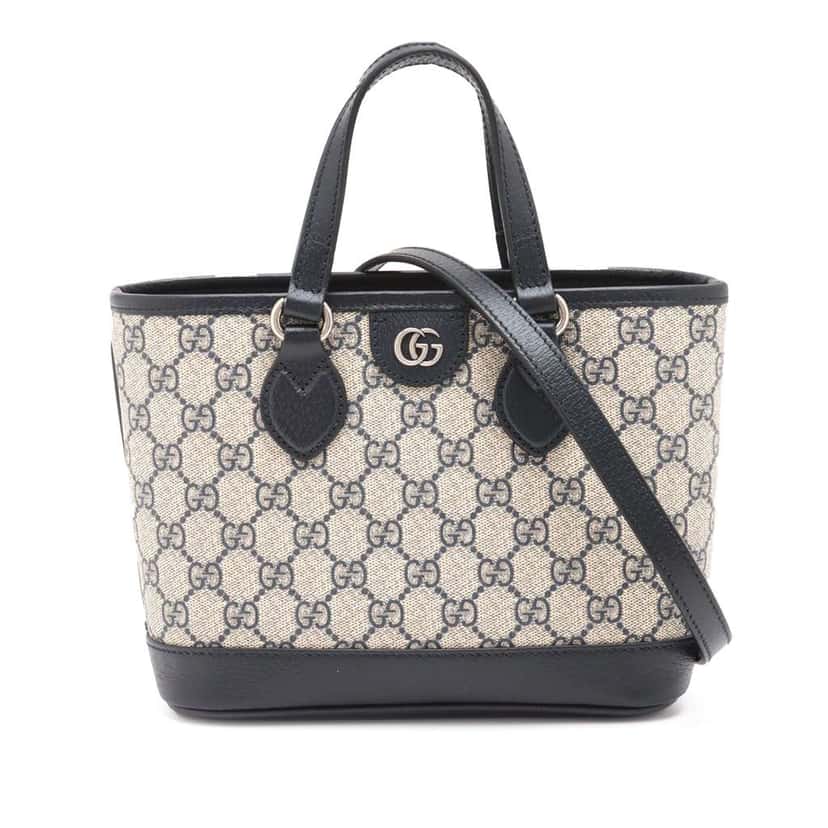 Gucci Mini GG Supreme Ophidia Tote Brown Canvas Good condition - Front View
