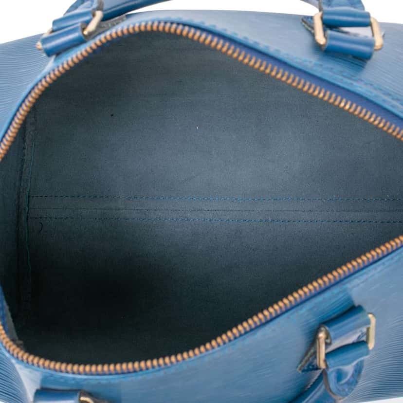 Louis Vuitton Epi Speedy 30 Blue Leather Good condition - Model View