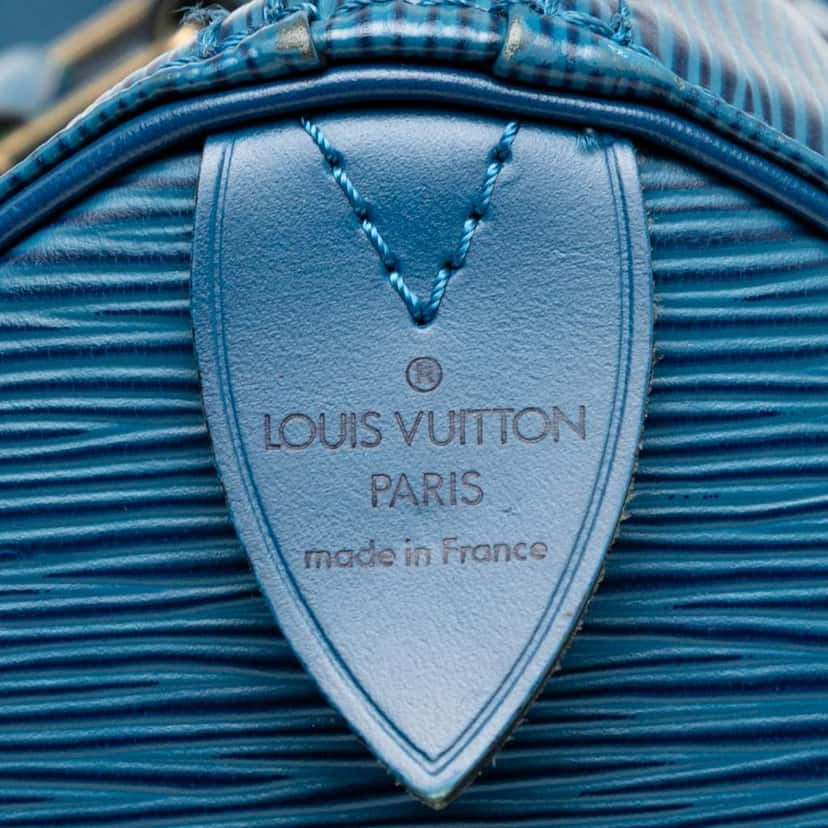 Louis Vuitton Epi Speedy 30 Blue Leather Good condition - Box View
