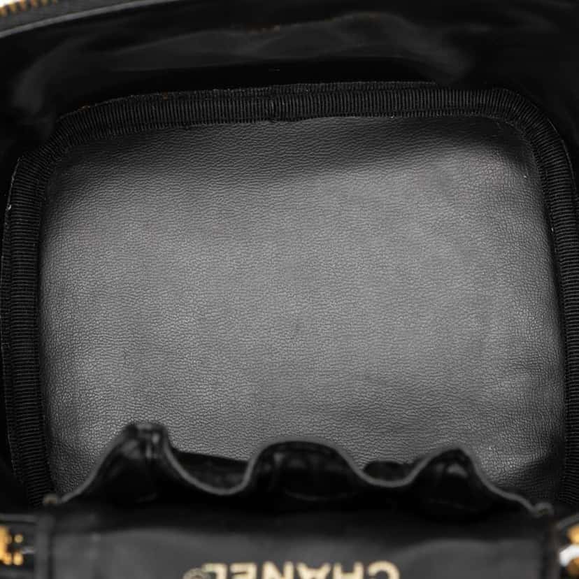 Chanel CC Caviar Vanity Case Black Leather Good condition - Model View
