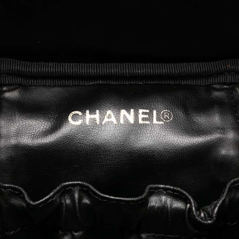 Chanel CC Caviar Vanity Case Black Leather Good condition - Box View
