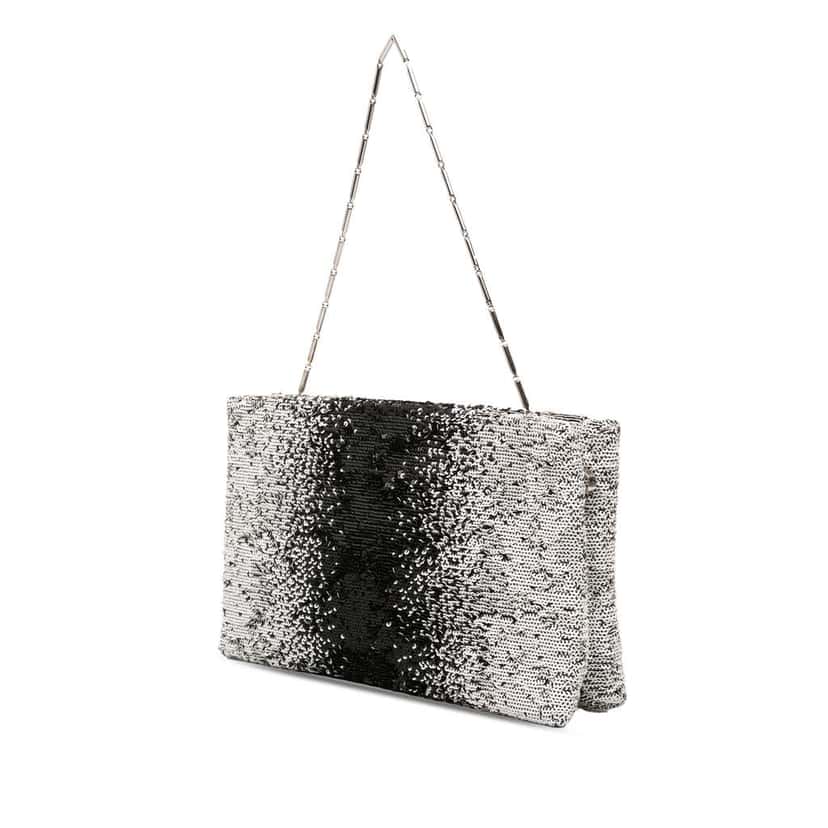 Dior Sequin Clutch Black Very good condition - Back View