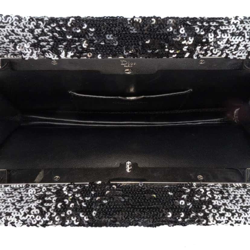 Dior Sequin Clutch Black Very good condition - Model View