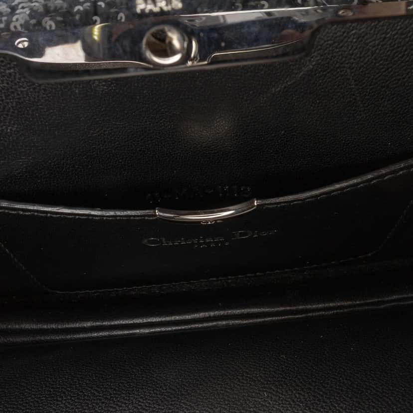 Dior Sequin Clutch Black Very good condition - Box View