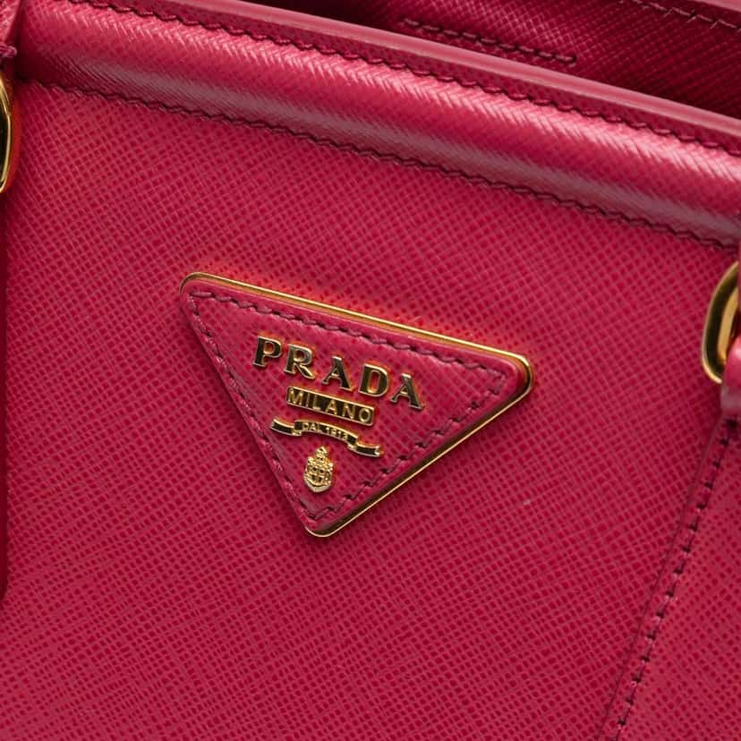 Prada Saffiano Lux Parabole Satchel Red Leather Very good condition - Box View