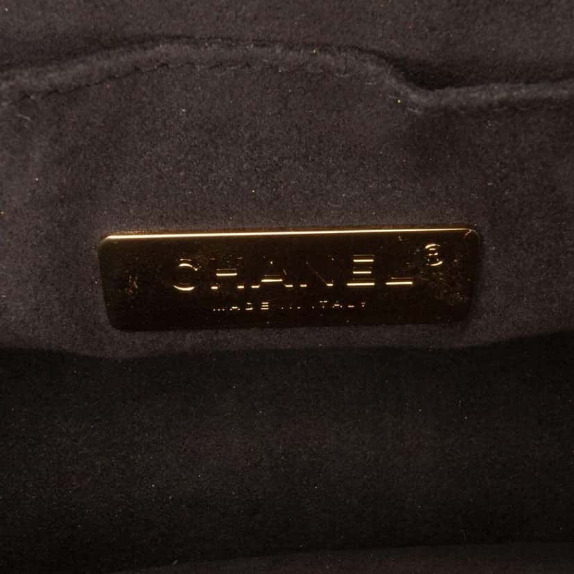 Chanel Small Calfskin Kiss Lock Frame Bag Gold Leather Good condition - Box View
