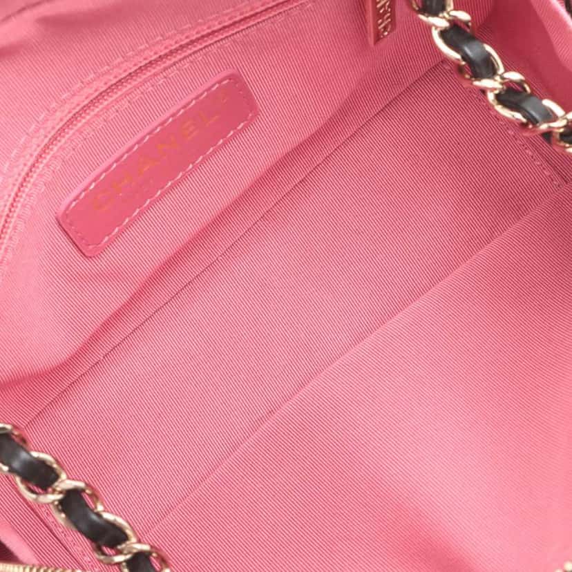 Chanel Lambskin Giant Crystal CC Camera Bag Black Leather Good condition - Inside View